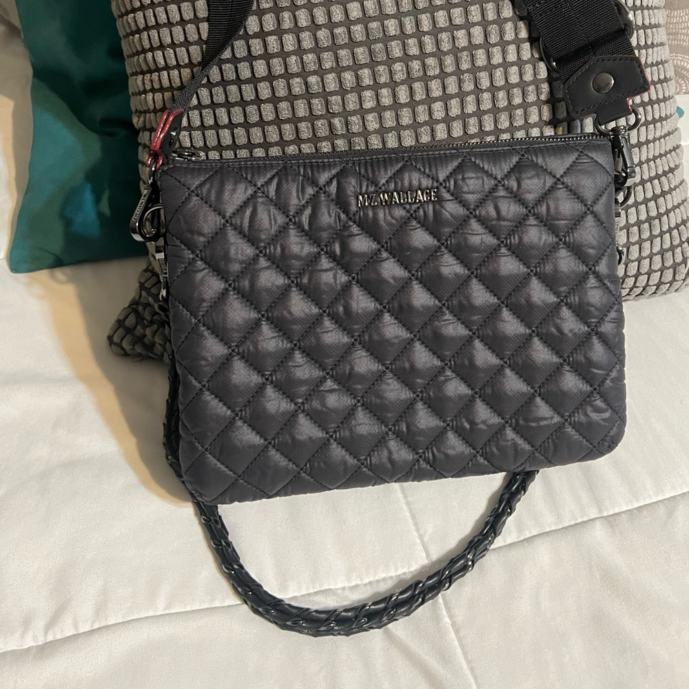 MZ Wallace Quilted Black Crossbody Bag